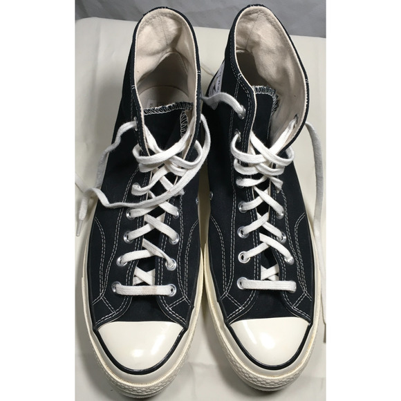 Converse Chuck 70 High Black/Black/Egret Canvas Men 11.5 / W 13.5 - Picture 3 of 11